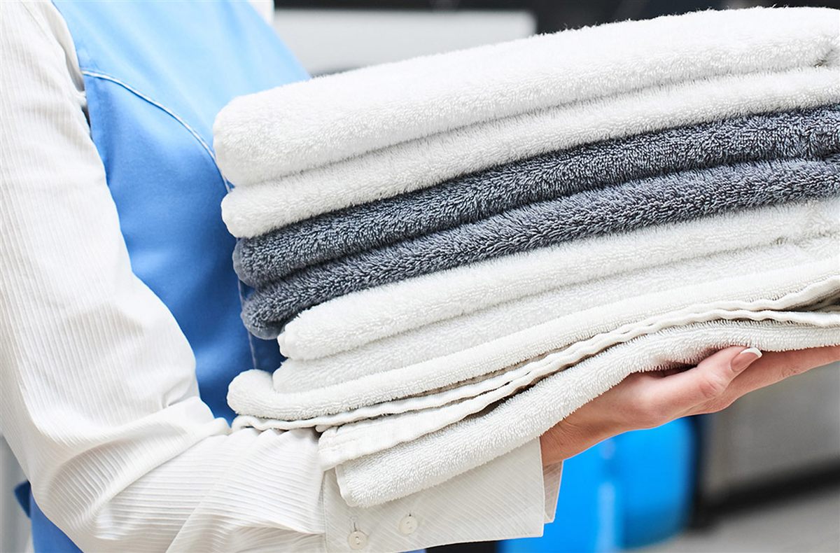 Stack of freshly laundered towels